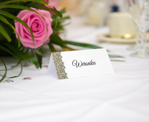 Winietki papierowe W&C Złoty Nadruk, 9x10 cm, 6 szt.