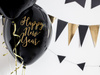 Balony 30cm, Happy New Year, Pastel Black