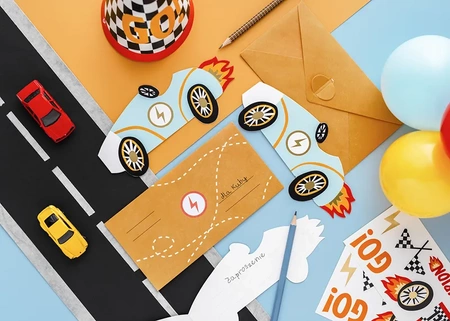 Zaproszenia Autko, mix