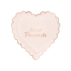 Talerzyki papierowe Wieczór Panieński Serce różowe 9", 6 szt.