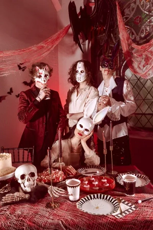 Maska Królik, 16.5x34cm, biały