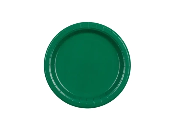 Talerzyki papierowe, ciemny zielony, 18cm