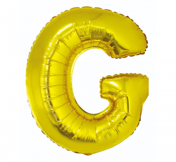 Balon foliowy "Litera G", złota, 89 cm