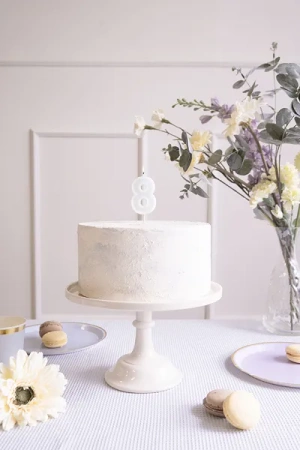 Świeczka urodzinowa Cyferka 8, jasna mięta, 6 cm