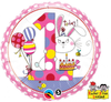 Balon foliowy 18" QL CIR "1 dla dziewczynki"