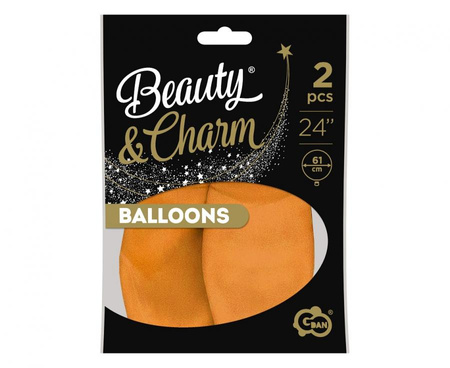 Balony Beauty&Charm, pastelowe, karmelowe 24"/ 2 szt.