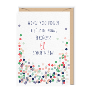 Kartka na 60te urodziny