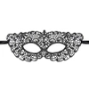 Maska wenecka Tajemnica koronkowa czarna 22,5x9cm