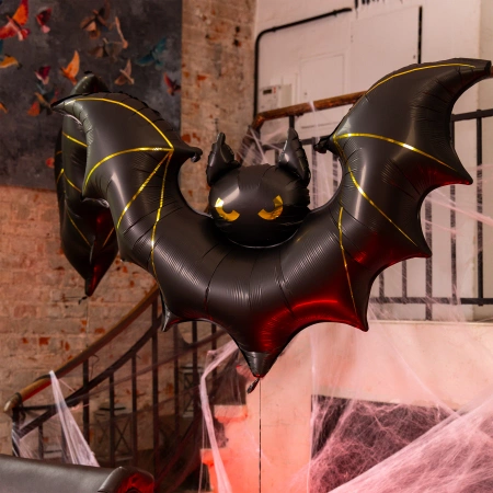 Balon foliowy Nietoperz Halloween czarny 85 x 150 cm