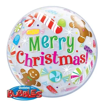 Balon foliowy Bubbles "Merry Christmas"