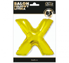 Balon foliowy "Litera X", złota, 89 cm