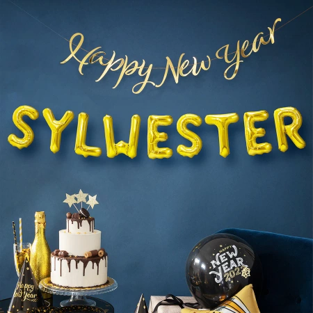 Balon foliowy napis SYLWESTER