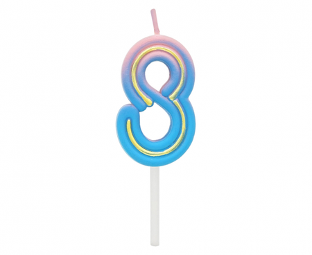 Świeczka cyferka B&C Neon 8,
