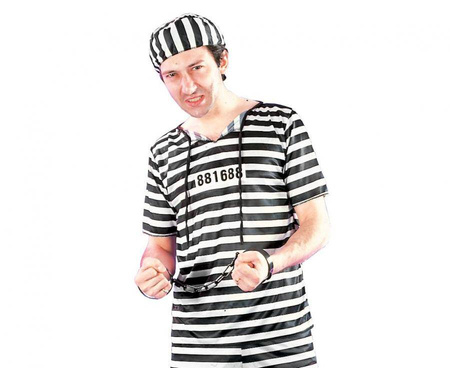 Zestaw dla dorosłych Więzień (czapka, bluza, spodnie), rozm. uniw.