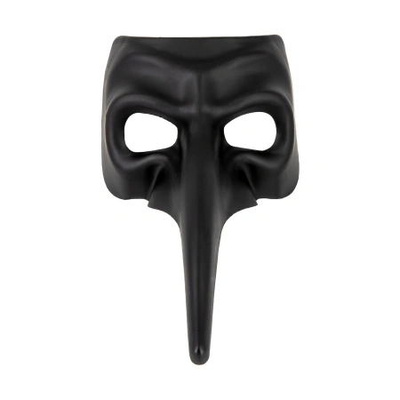 Maska karnawałowa z długim nosem, czarna