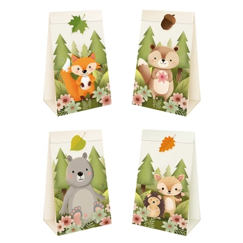Torebki na cukierki Leśni przyjaciele 4szt. zestaw