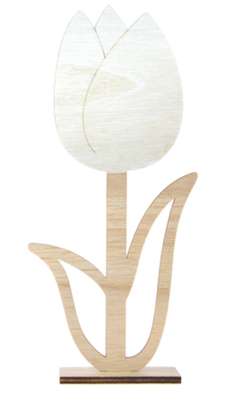 Drewniana dekoracja- kwiat