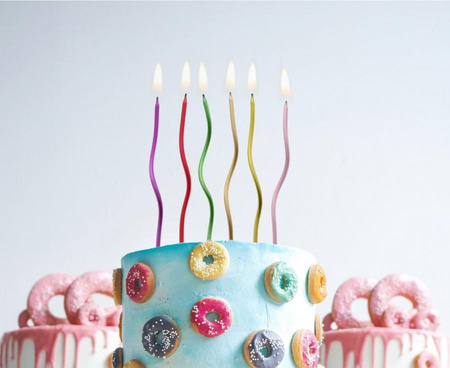 Świeczki B&C Świderki, metaliczne, mix, 16.5x0.25 cm, 6 szt.