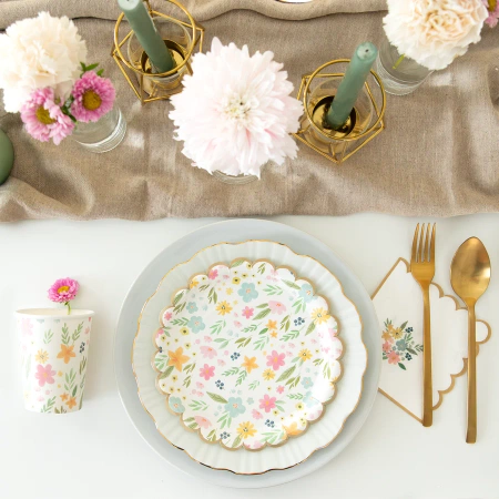 Talerzyk papierowy Polne Kwiaty 7cali 6szt.