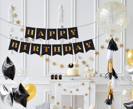 Girlanda papierowa Happy Birthday - B&G Party, 250 cm