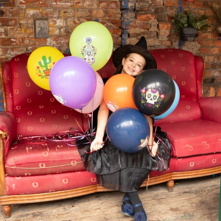 Balony Meksykańskie Halloween 12 cali 8 szt.