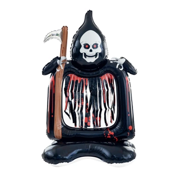 Balon foliowy stojący Śmierć z kosą Halloween 160cm