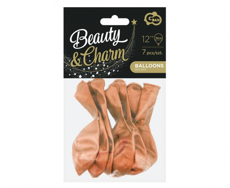 Balony Beauty&Charm, platynowe miedziane 12"/ 7 szt.