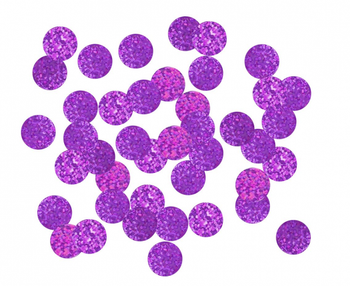 Konfetti foliowe B&C Kółeczka, 2 cm, 250g, holograficzna purpura