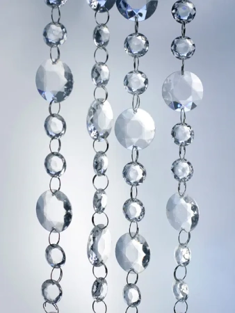 Girlanda kryształowa, bezbarwny, 1m