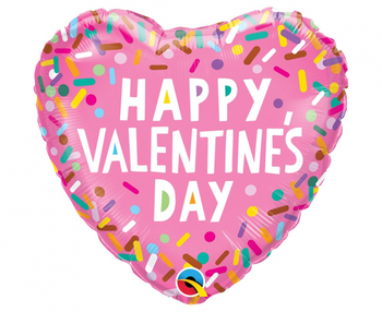 Balon foliowy 18" QL HRT "Valentine's Sprinkles"