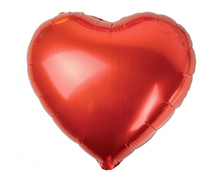 Balon foliowy "Serce", czerwone, 18" 