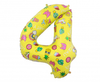 Balon foliowy Cyfra 4, obrazki, 78 cm