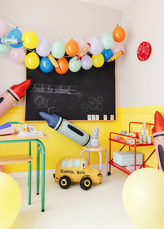 Balon foliowy stojący Autobus, mix, 66x36 cm