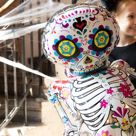 Balon foliowy Szkielet Meksykańskie Halloween 158cm