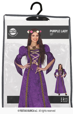 Strój Fioletowa Dama, damski, rozm. L