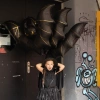 Balon foliowy Nietoperz Halloween czarny 85 x 150 cm