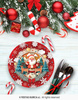 Talerzyki Santa Claus 23cm, 6 szt