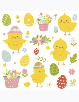 Serwetki papierowe Wielkanocne Kurczaczki, 33x33 cm, 20 szt
