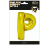 Balon foliowy "Litera P", złota, 89 cm