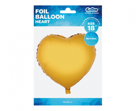 Balon foliowy "Serce", złote, 18"