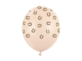 Balony 30 cm, Podkowy, alabastrowy(6szt)