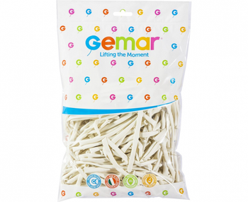 Balony D4 - Rurki włoskie białe 01/ 100 szt.