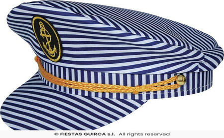 Czapka Kapitana w paski, dla dorosłych