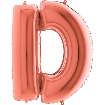 Balon Grabo Litera D Rose Gold 102cm