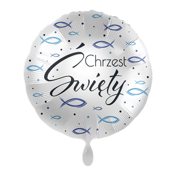 Balon foliowy 18" Baptism watercolor - Chrzest Święty