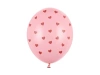 Balony 30 cm, Serca, Pastel Baby Pink ( 6szt)