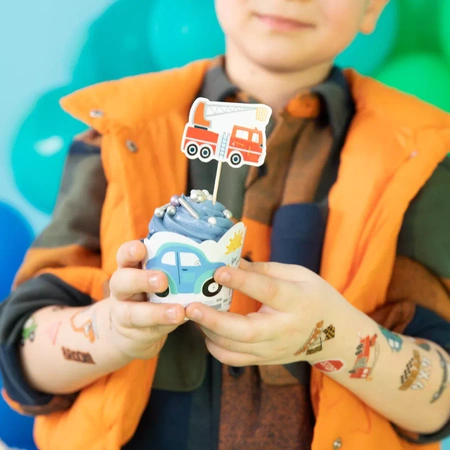 Pikery na tort Auta 8szt.