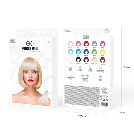 Peruka imprezowa włosy krótkie proste blond