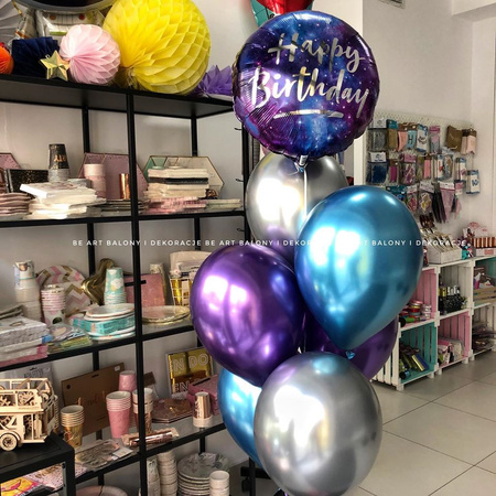 Balon 12", Chrom Fioletowy, 1 szt