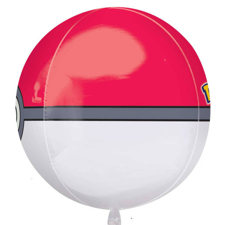 Balon foliowy ORBZ - Pokeball, 38 x 40 cm, zapakowany